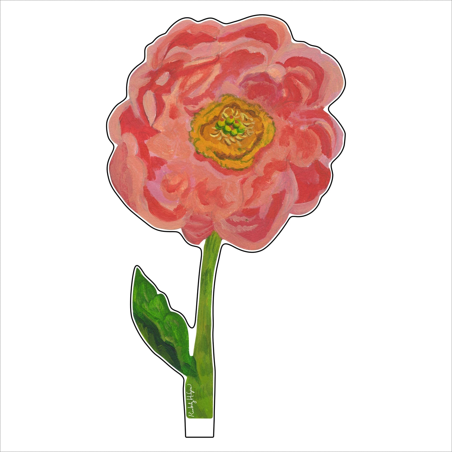 Coral Charm Small Acrylic Flower