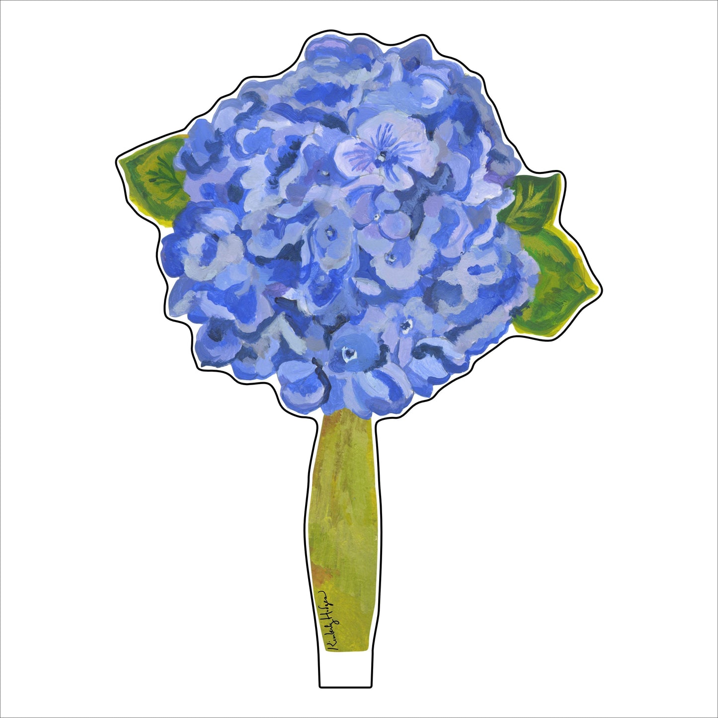 Hydrangea Royal Blue Small Acrylic Flower