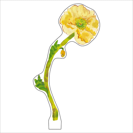 Pale Yellow Iceland Poppy Small Acrylic Flower