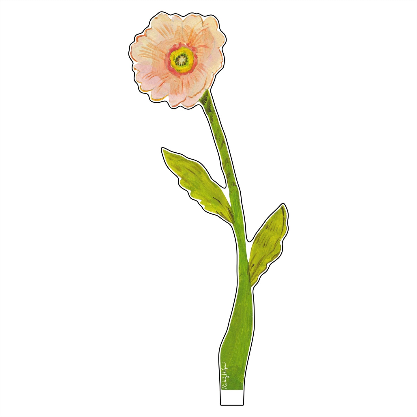 Peach Iceland Poppy Large Acrylic Flower