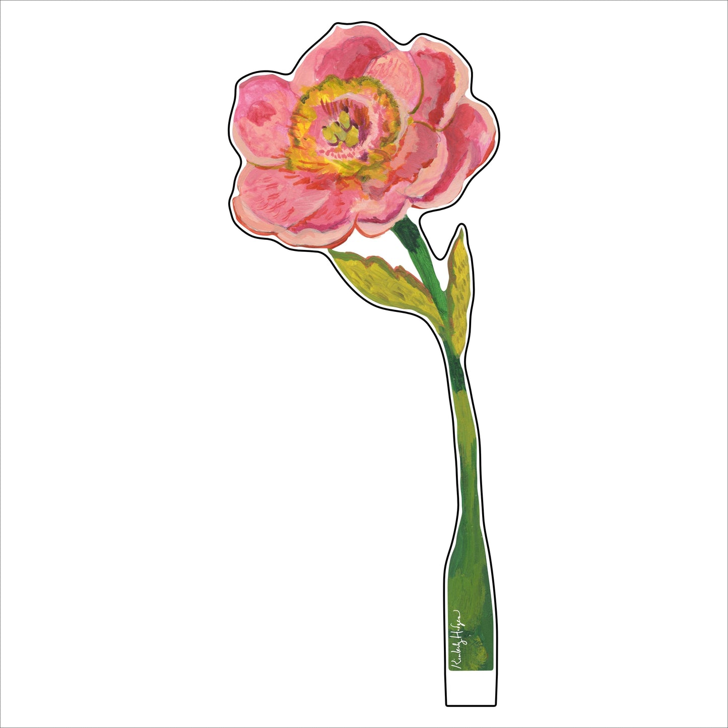 Sweet Pink Peony Small Acrylic Flower